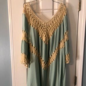 Umgee crochet swimsuit cover up dress